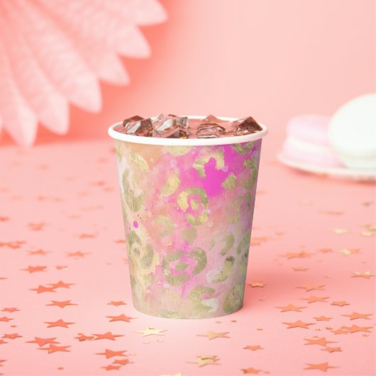 Ontwerp van de Leopard-schilderreeks 5 Papieren Bekers (Insitu)