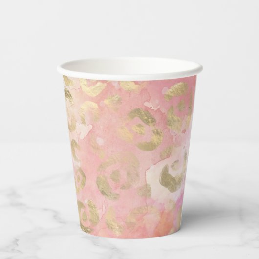 Ontwerp van de Leopard-schilderreeks 5 Papieren Bekers (Achterkant)