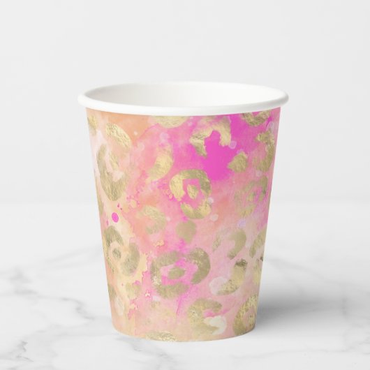 Ontwerp van de Leopard-schilderreeks 5 Papieren Bekers (Voorkant)