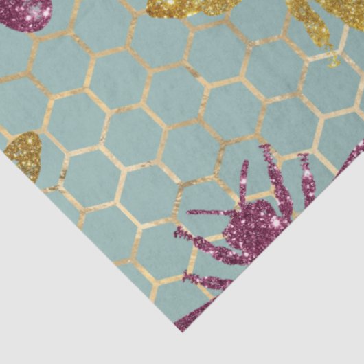 Ontwerp van de liefdebijenreeks 49 tissuepapier (Detail)