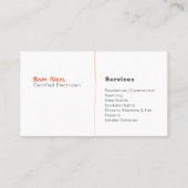 Ontwerp van de logo van de lightlamp van de elektr visitekaartje (Achterkant)