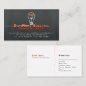 Ontwerp van de logo van de lightlamp van de elektr visitekaartje (Voorkant / Achterkant)