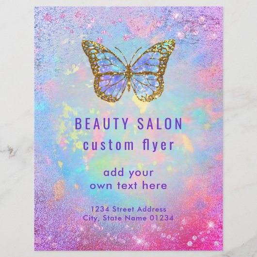 ontwerp van de logo van de vlinder flyer (Voorkant)