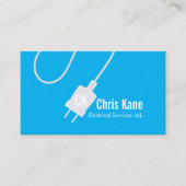 ontwerp van de logo van elektricien visitekaartje (Voorkant)