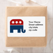 Ontwerp van de Logo van GOP-olifanten Etiket (Insitu)