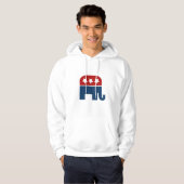 Ontwerp van de Logo van GOP-olifanten Hoodie (Voorkant volledig)