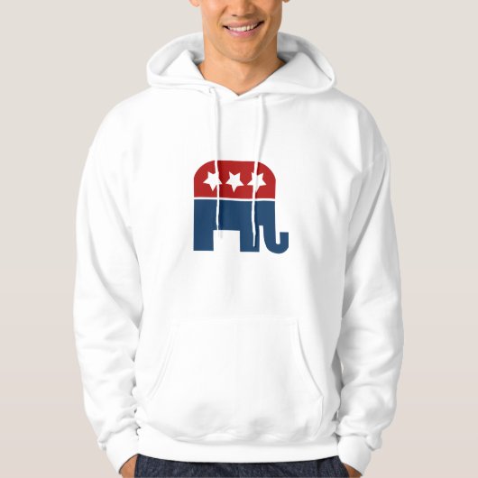 Ontwerp van de Logo van GOP-olifanten Hoodie (Voorkant)