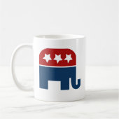 Ontwerp van de Logo van GOP-olifanten Koffiemok (Links)