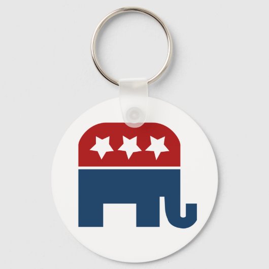 Ontwerp van de Logo van GOP-olifanten Sleutelhanger (Voorkant)