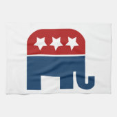 Ontwerp van de Logo van GOP-olifanten Theedoek (Horizontaal)