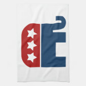 Ontwerp van de Logo van GOP-olifanten Theedoek (Verticaal)