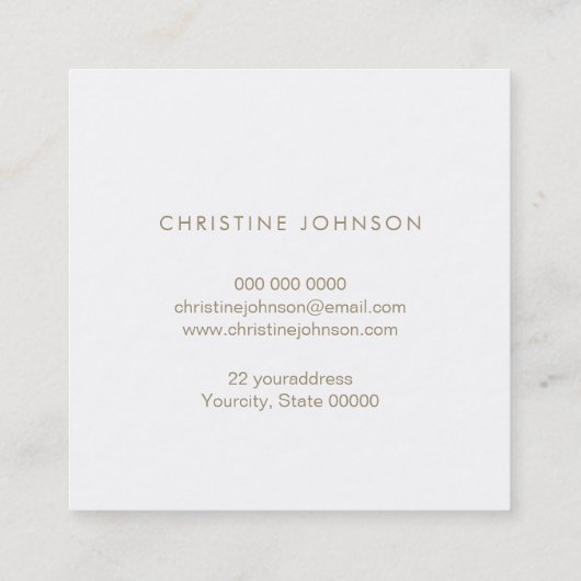 ontwerp van de logo vierkante visitekaartje (Achterkant)