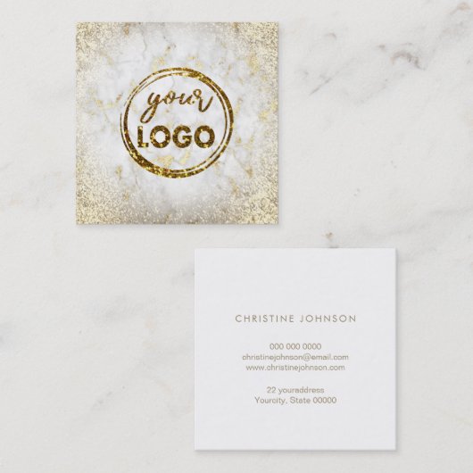 ontwerp van de logo vierkante visitekaartje (Voorkant / Achterkant)