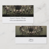 Ontwerp van de luchters binnen visitekaartje (Voorkant / Achterkant)