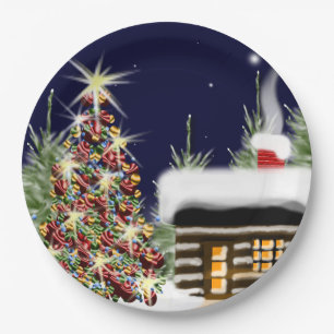Ontwerp van de luie kerstcadeautjes voor feestdage papieren bordje