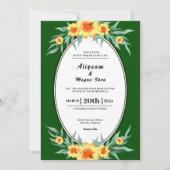 Ontwerp van de Luxe floral bruiloft-uitnodigingska Kaart (Voorkant)