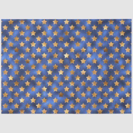Ontwerp van de Luxury Blue- en Gold-reeks 10 Tissuepapier (Voorkant)
