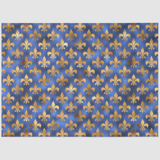 Ontwerp van de Luxury Blue- en Gold-reeks 19 Tissuepapier (Voorkant)