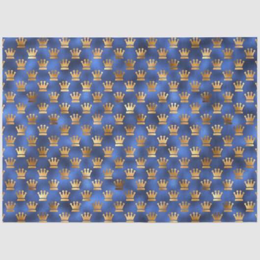 Ontwerp van de Luxury Blue- en Gold-reeks 5 Tissuepapier (Voorkant)