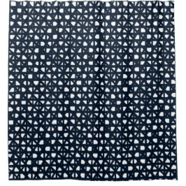 Ontwerp van de marine en witte kooi douchegordijn