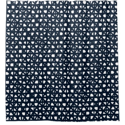 Ontwerp van de marine en witte kooi douchegordijn (Voorkant)