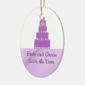 Ontwerp van de Mauve- en Paarse-weddenschapskappen Keramisch Ornament (Links)