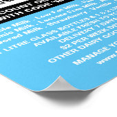 Ontwerp van de melkfles, melkboer/vrouw Levering Poster (Hoek)