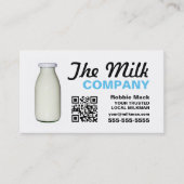 Ontwerp van de melkfles, melkboer/vrouw Levering Visitekaartje (Voorkant)