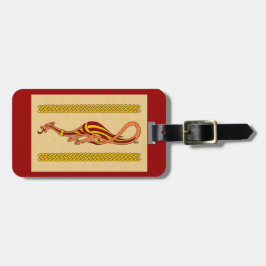 Ontwerp van de middeleeuwse draak 2015 bagagelabel