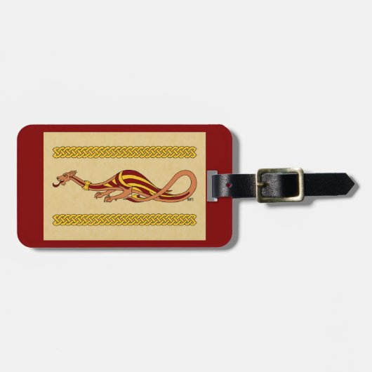 Ontwerp van de middeleeuwse draak 2015 bagagelabel (Voorkant horizontaal)