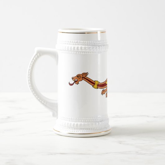 Ontwerp van de middeleeuwse draak 2015 bierpul (Links)