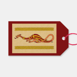 Ontwerp van de middeleeuwse draak 2015 cadeaulabel