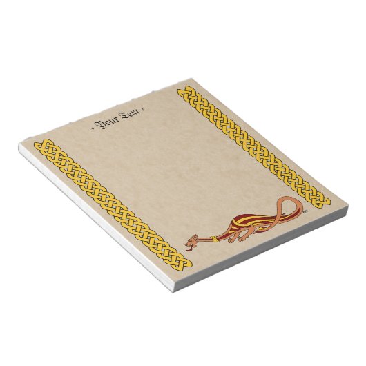 Ontwerp van de middeleeuwse draak 2015 notitieblok (Schuin)