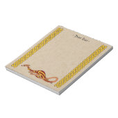 Ontwerp van de middeleeuwse draak 2015 notitieblok (Linkerzijde)