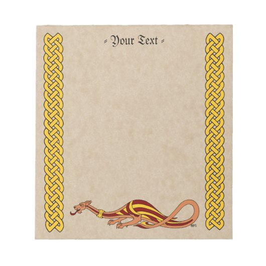 Ontwerp van de middeleeuwse draak 2015 notitieblok (Voorkant)