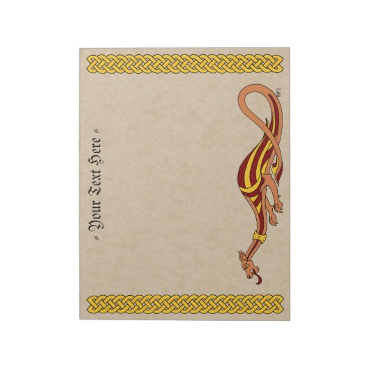 Ontwerp van de middeleeuwse draak 2015 notitieblok (Linkerzijde)