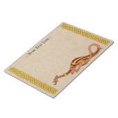 Ontwerp van de middeleeuwse draak 2015 notitieblok (Schuin)