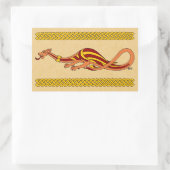 Ontwerp van de middeleeuwse draak 2015 rechthoekige sticker (Tas)