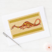 Ontwerp van de middeleeuwse draak 2015 rechthoekige sticker (Envelop)