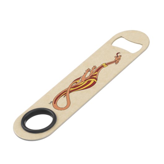 Ontwerp van de middeleeuwse draak 2015 speed flessenopener (Voorkant Gekanteld)
