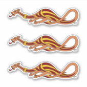 Ontwerp van de middeleeuwse draak 2015 sticker (Voorkant)