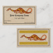 Ontwerp van de middeleeuwse draak 2015 visitekaartje (Voorkant / Achterkant)
