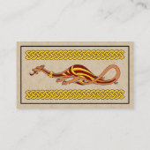 Ontwerp van de middeleeuwse draak 2015 visitekaartje (Achterkant)