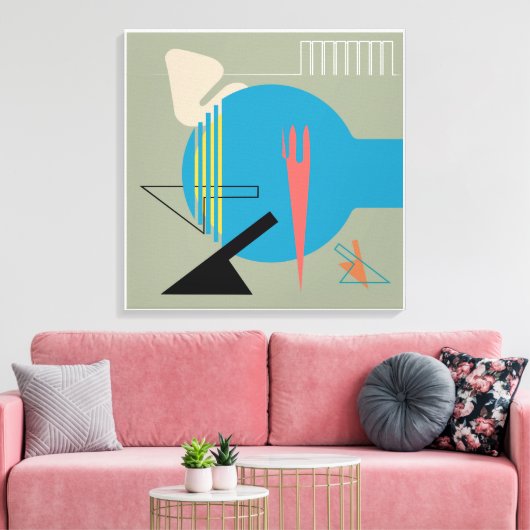 Ontwerp van de Mideeuw Jacobsen Homage Print (Insitu (Woonkamer))