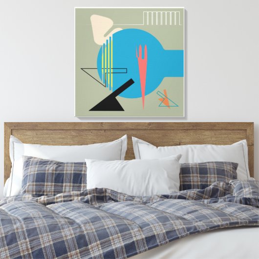 Ontwerp van de Mideeuw Jacobsen Homage Print (Insitu (Slaapkamer))