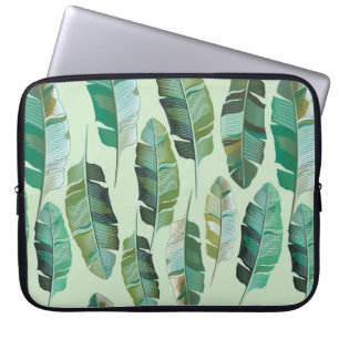 ontwerp van de mode met tropische bananenplanten laptop sleeve