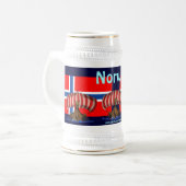 Ontwerp van de mok van bier van Kool Noorwegen (Voorkant links)