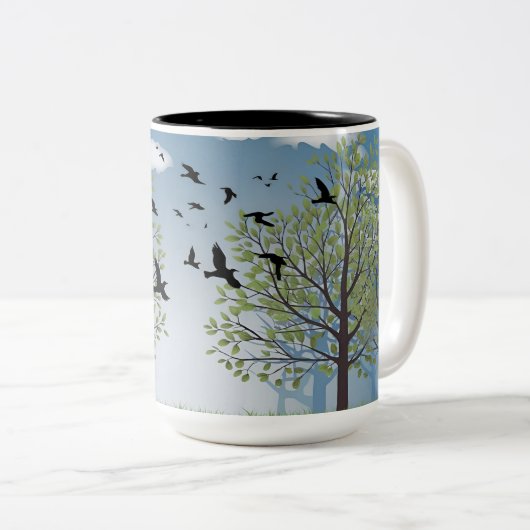 ontwerp van de Mok van de natuur, (Voorkant rechts)