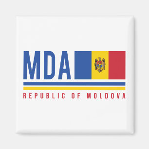 Ontwerp van de Moldavië-vlag en ISO-code Magneet