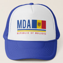 Ontwerp van de Moldavië-vlag en ISO-code Trucker Pet
